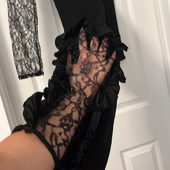 VINTAGE MADONNA LACE BLACK 👗 DRESS - Picture 11 of 17